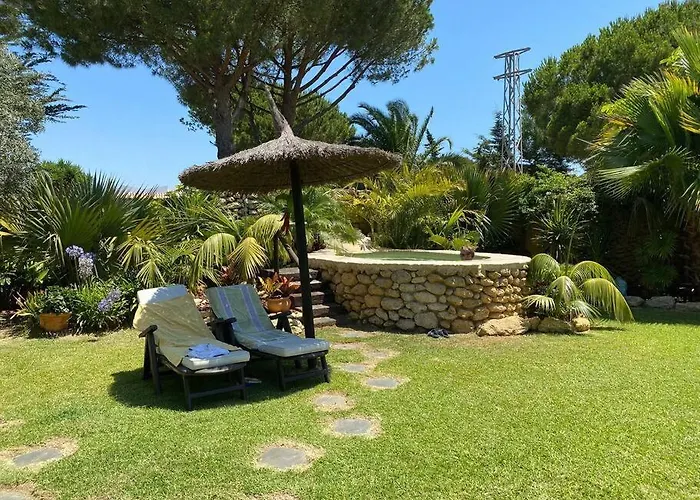 House Near Conil With A Tropical Garden And Pool